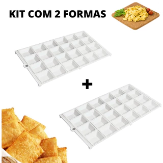 Kit Com 2 Formas Para Mini Pastel E Ravioli Com 24 Cavas Cavidades