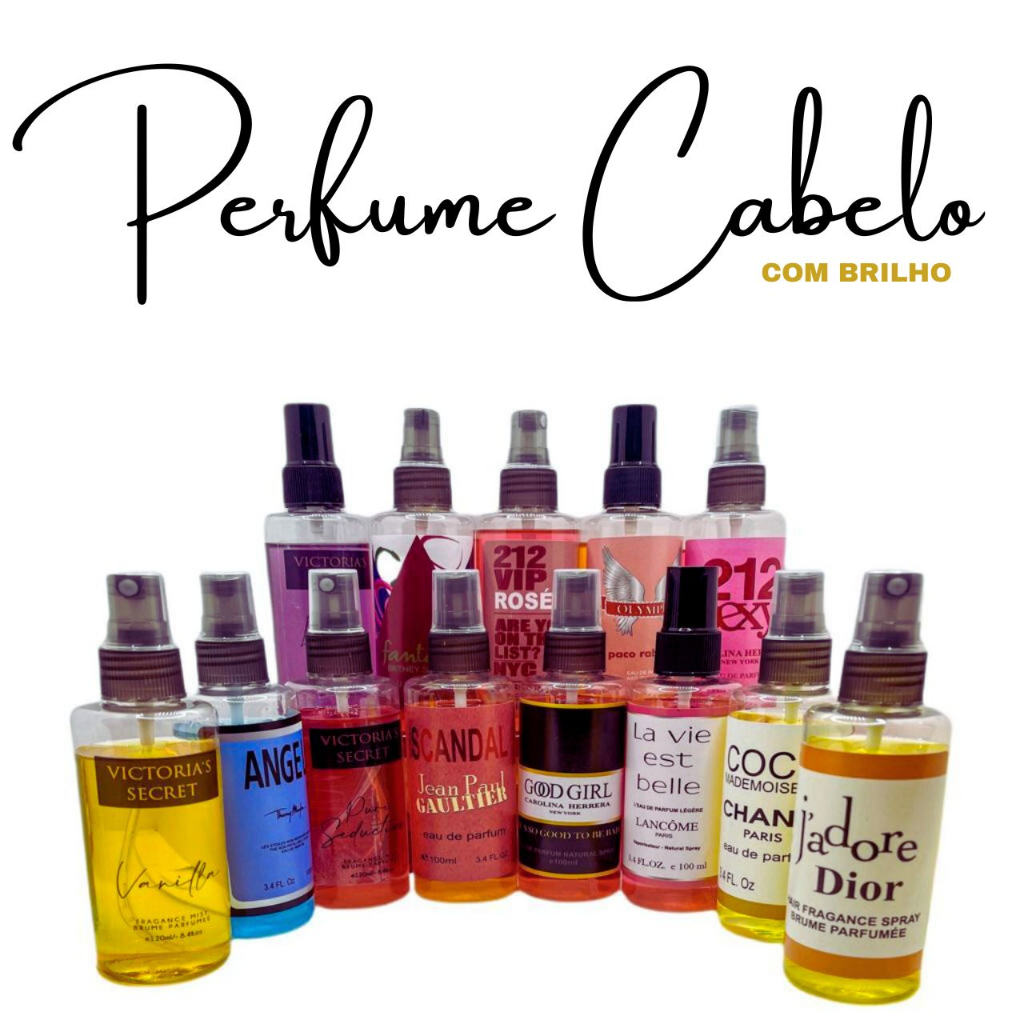 Perfume de Cabelo Spray Capilar Fragrancia Fios Cabelo Cheiroso