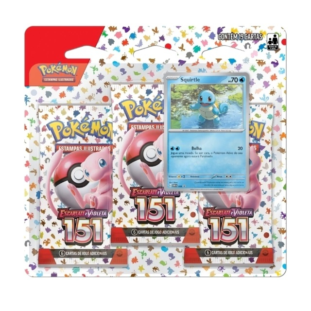 POKÉMON TCG - BLISTER TRIPLO COLEÇÃO 151 SQUIRTLE
