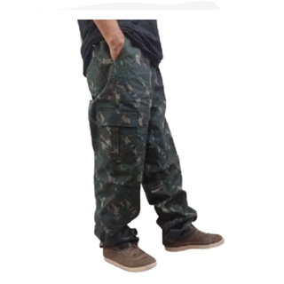 Calça cargo hot sale masculina camuflada