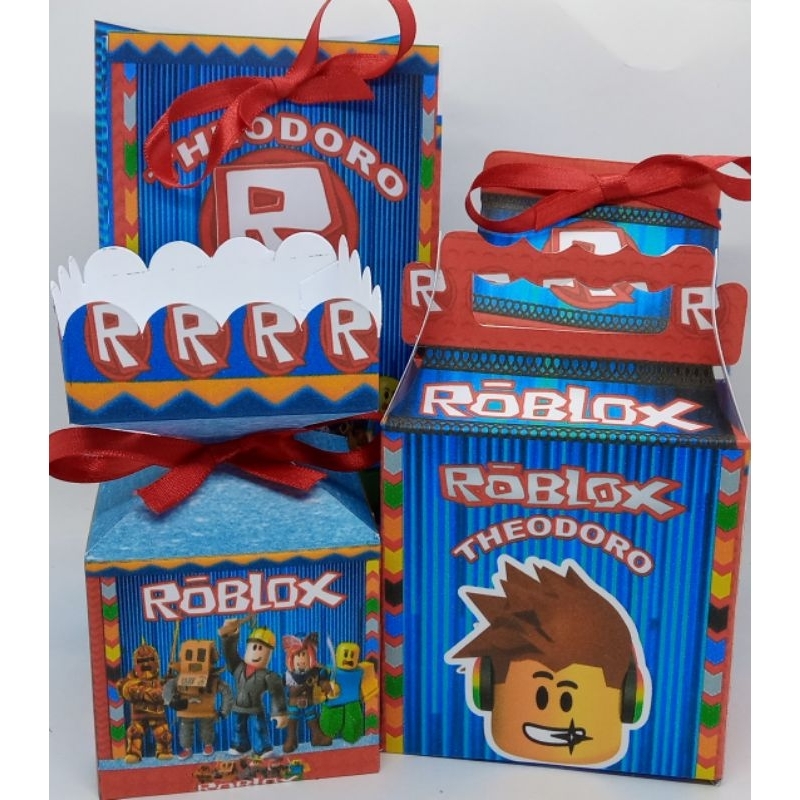 Kit de Personalizados Roblox Menino- 40 Itens