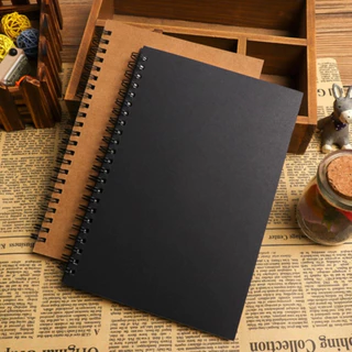 Caderno Universitário / Desenho Sem Pauta Capa mole Kraft ou Preta