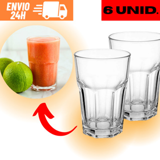 KIT 6 COPOS DE VIDRO GROSSO DE 400ML COPO LINHA JADE COPO DE VIDRO RESISTENTE PARA BEBIDAS PARA REFRIGERANTE PARA AGUA PARA SUCO JOGO COM 6 COPOS DE VIDRO RESISTENTE COM 400ML