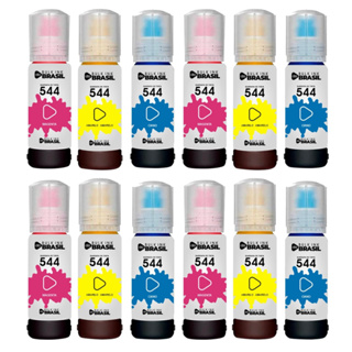 Kit 12 Tintas Compatível Epson L3110 L3150 L3210 L3250 T544 C Y M