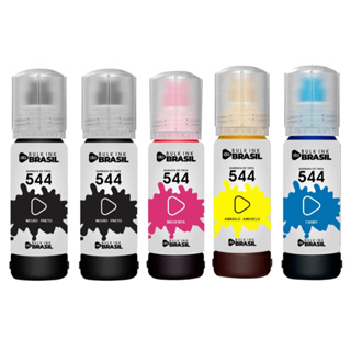 Kit 05 Tintas Compatível Epson L3110 L3150 L3210 L3250 T544 BK C Y M