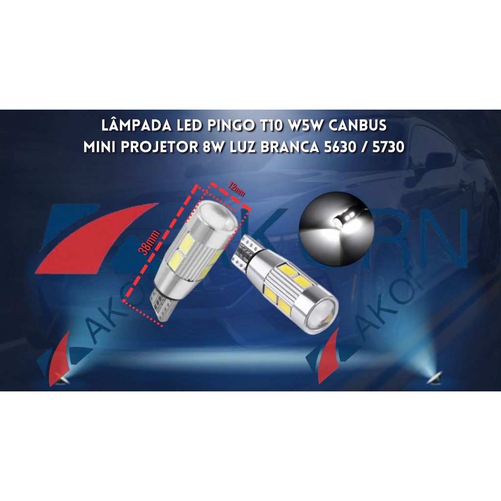 AMPOULE LED W5W T10 13 SMD CORE® SUPER CANBUS ANTI ERREUR ODB 12V
