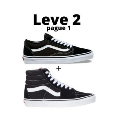 Kit 2 Pares Tênis Vans Botinha Old Skool Skate Masculino e Feminino Promoçãooo