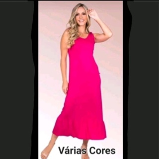 vestido feminino kit com 3 longo liso alça verão evangélico igreja
