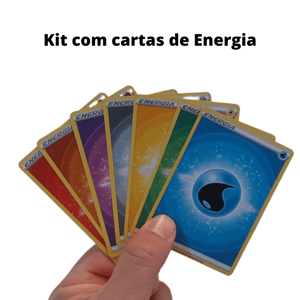 Kit lote cartas pokémon de energia para pokémon TCG original copag