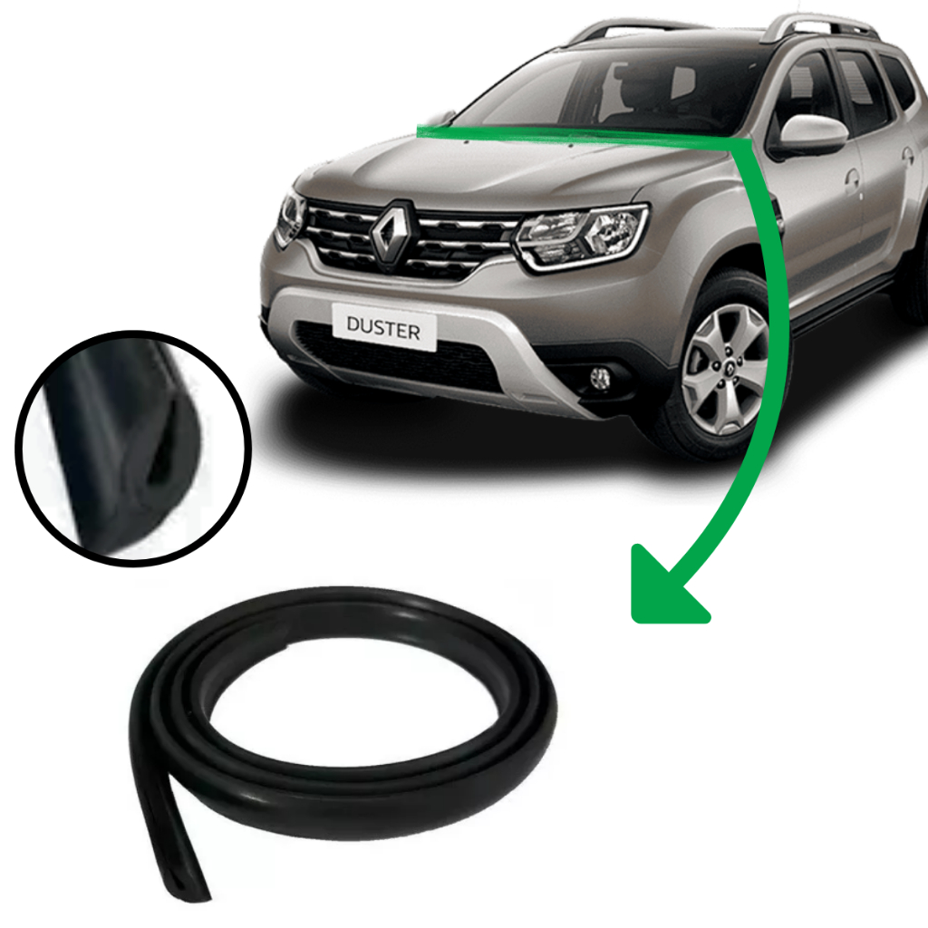 Borracha Friso Acabamento Churrasqueira Parabrisa Compatível Renault ...