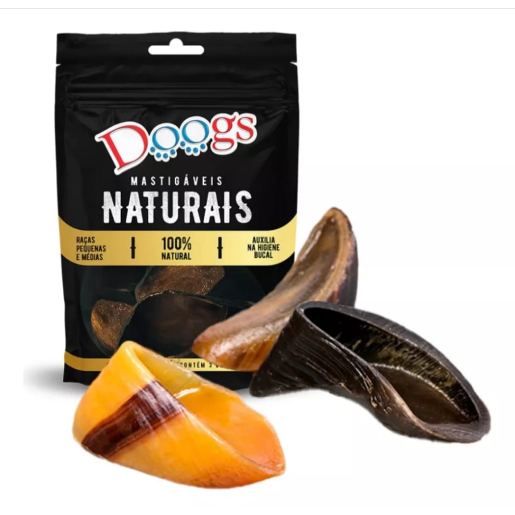 Casco Bovino Doogs - Pacote Com 3 Unidades brinquedo