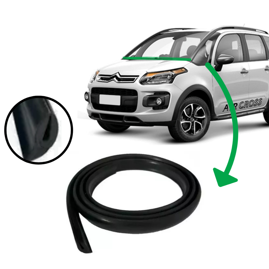 Borracha Friso Acabamento Churrasqueira Parabrisa Compatível Hyundai Aircross