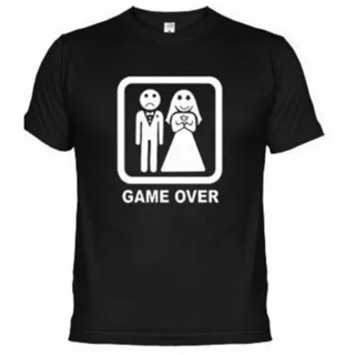 Camiseta Unissex Game Over Casamento Meme Gamer Geek Nerd