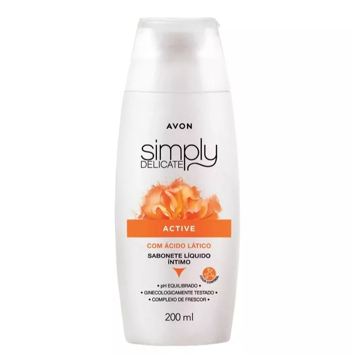 Sabonete Intimo Simply Delicate Active Avon 200ml | Shopee Brasil