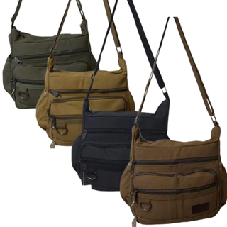 Bolsa de lona masculina transversa, bolsa tiracolo casual portátil multifuncional KB-388
