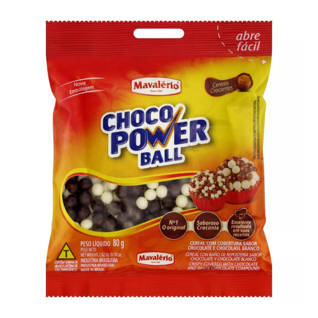 Choco power ball mini cereal Mavalério 80g | Shopee Brasil