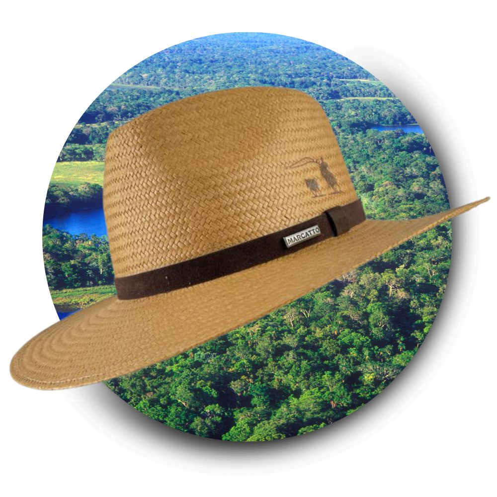 Chapéu Marcatto Original De Palha Carneira Elástica Aba 8 CM Veste Bem ...