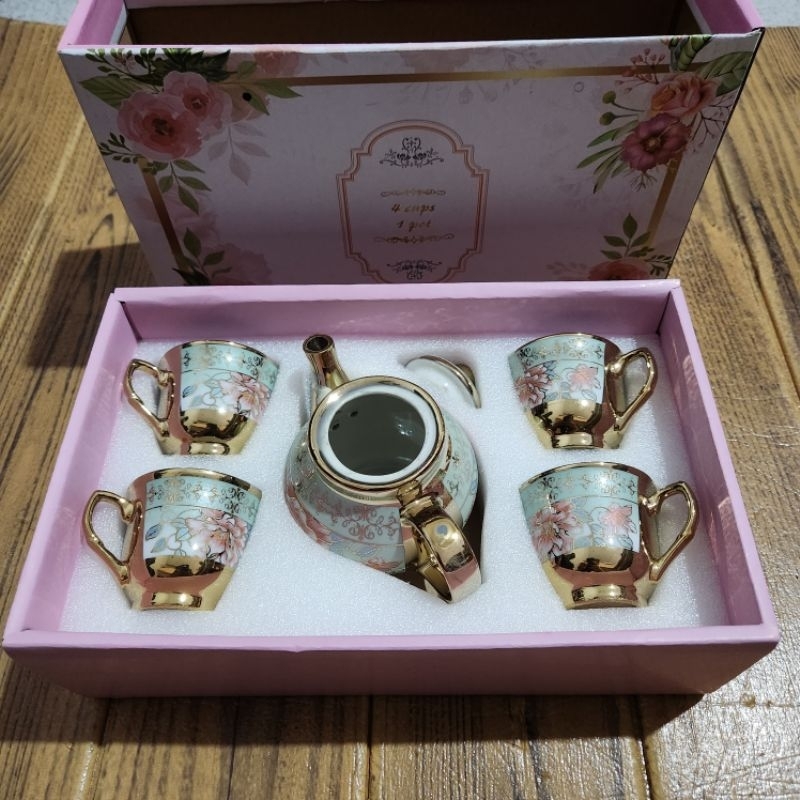 Xícara de café kit com Bule porcelana mega top2 | Shopee Brasil