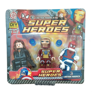 Kit 20 Bonecos Super Herois Marvel Dc E Outros Montar