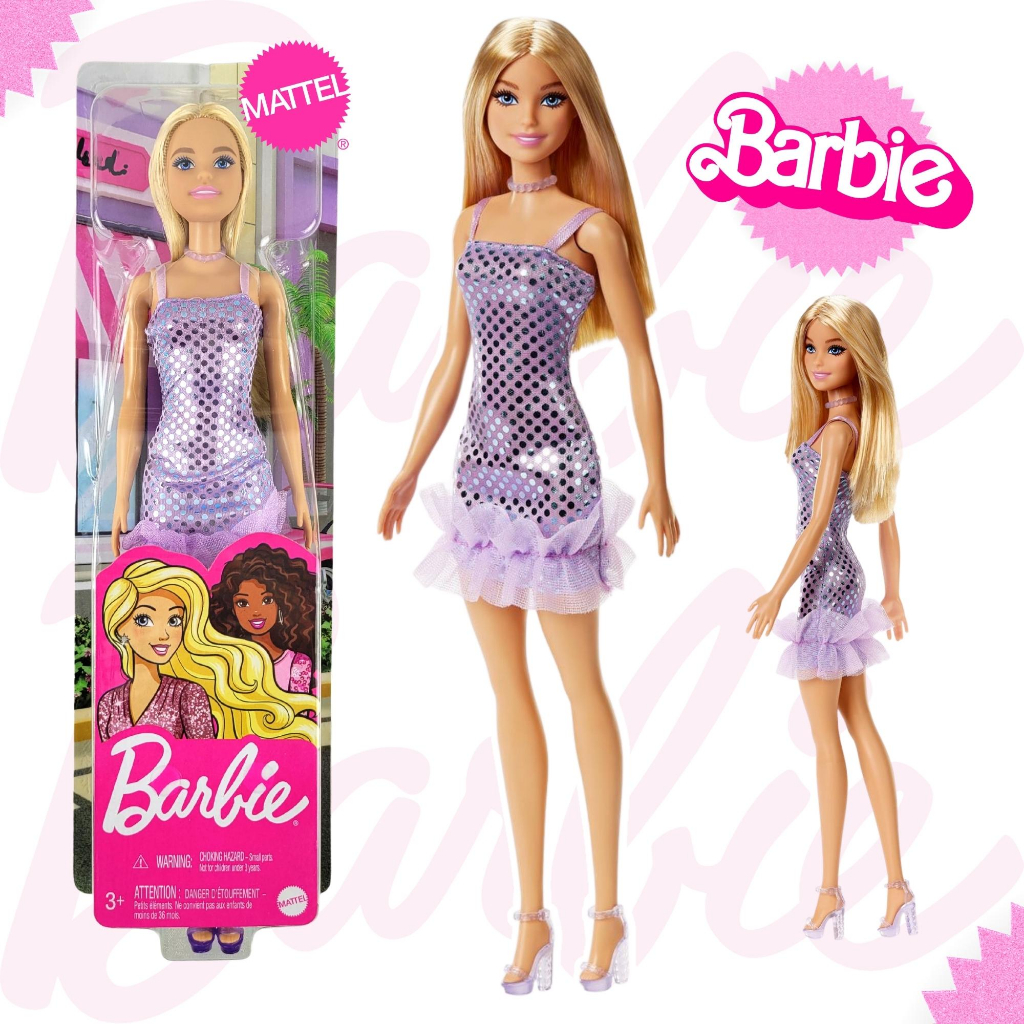 Barbie Roupas e Acessórios Cropped Branco e Calça Roxa - Mattel