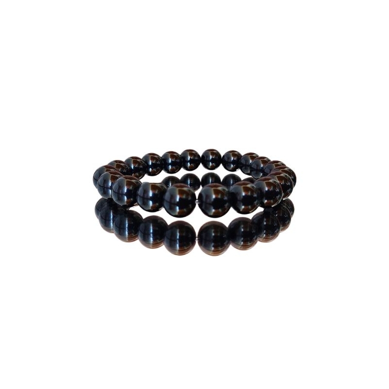 Pulseira De Turmalina Negra Esfera Mm Shopee Brasil