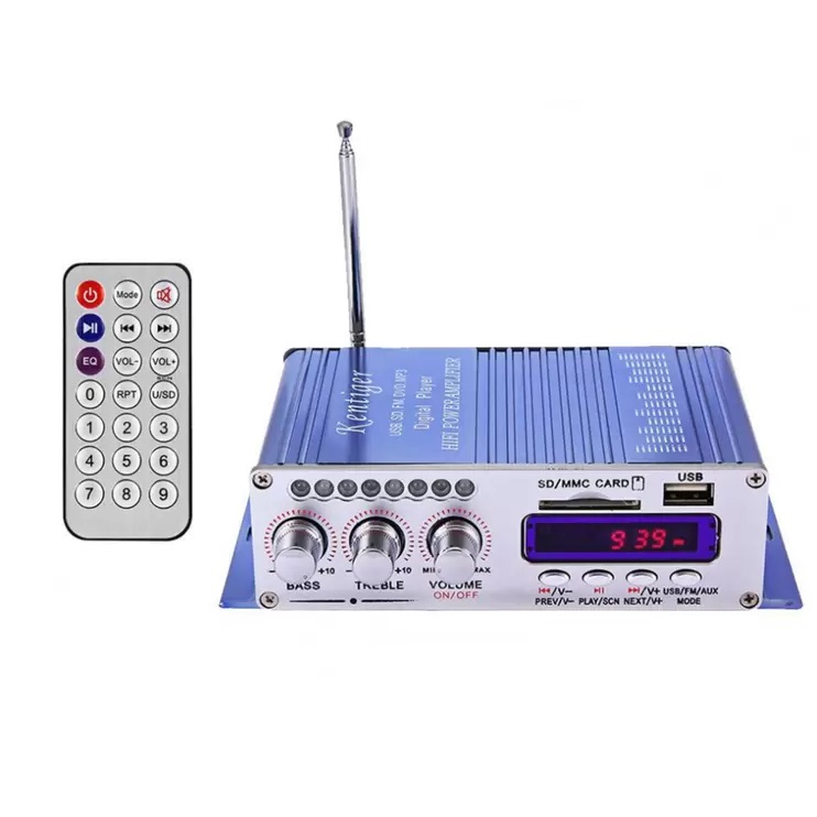 Mini Amplificador De Som Audio 2 Canais Bluetooth Fm Usb Mp3 40w Rms ...