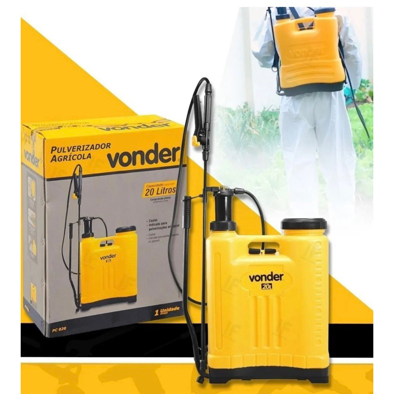 Bomba Costal Pulverizador Veneno Agricola Manual 20 L Vonder