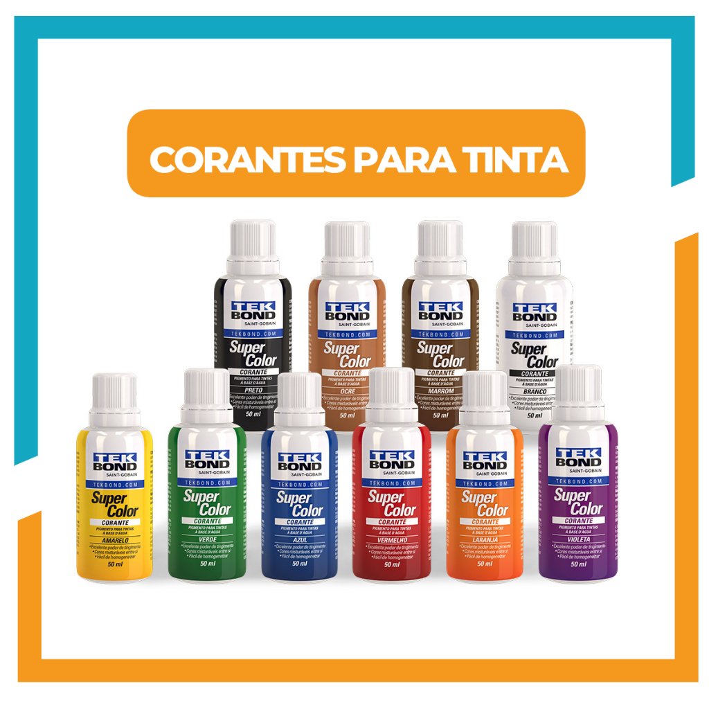 Corante Pigmento Liqúido para Tinta e Massa Tekbond 50ml