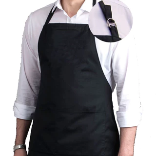 kit 2 Aventais Oxford Regulável Altura Com Bolso Uniforme Chef Cozinha Restaurante Evento