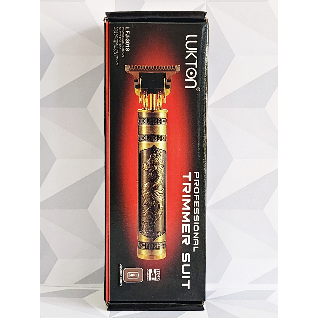 Máquina De Corte e Acabamento e Barbear sem Fio Recarregável Elétrica LUKTON