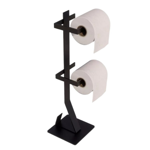 Suporte Porta Papel Higiênico De Chão 2 Rolos