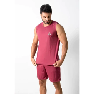Pijama Masculino Adulto Curto Regata Short Camiseta Verão em Oferta na Shopee