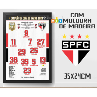 Quadro Escalação Final Campeão Do Brasil 2023 - PlacasFUT