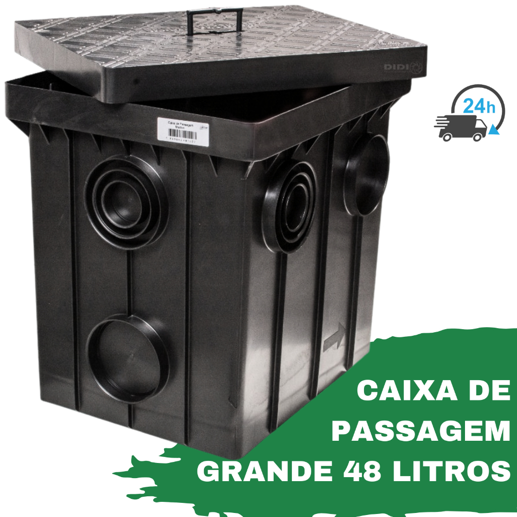 Caixa De Passagem Grande Esgoto Eletrica 48L Grande
