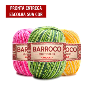 Barbante Barroco Multicolor 200g - Flores 100% Algodão em Oferta na Shopee