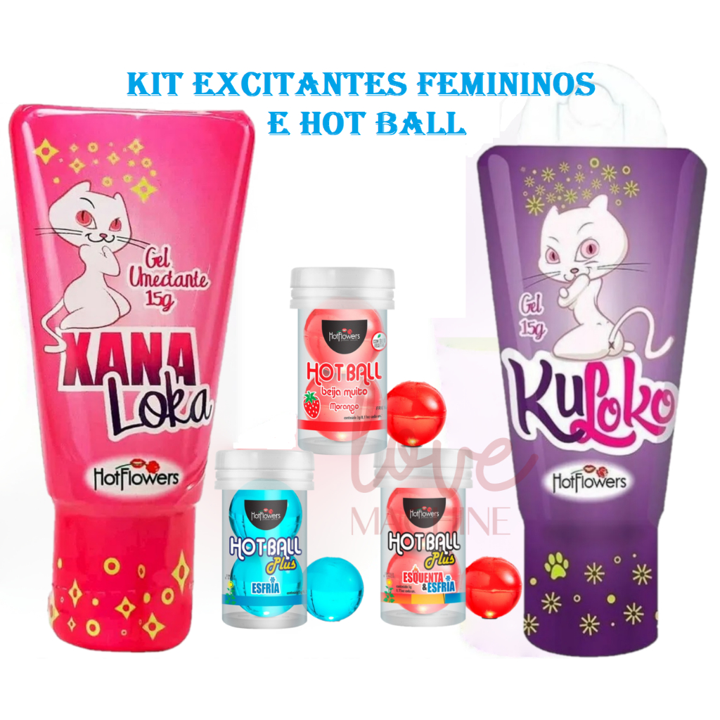 Kit Xana Loka Gel Excitante Kuloko Anal 3 Hot Ball Hot Flowers Shopee Brasil 4379