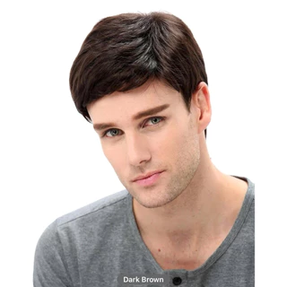 Peruca Masculina Fibra Bio Organica Similar Ao Humano Preta