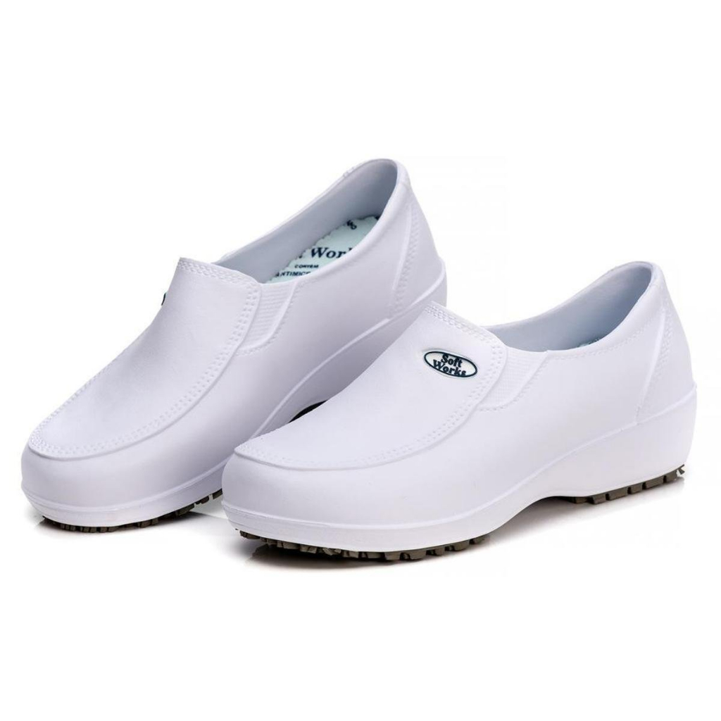 Soft Works Sapatos Enfermagem Femininos Soft Works Sapato Branco