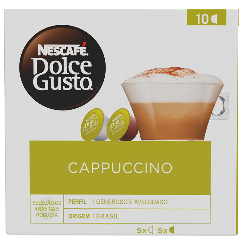 Caixa Nescafé Dolce Gusto - Café Cappuccino 10 Cápsulas