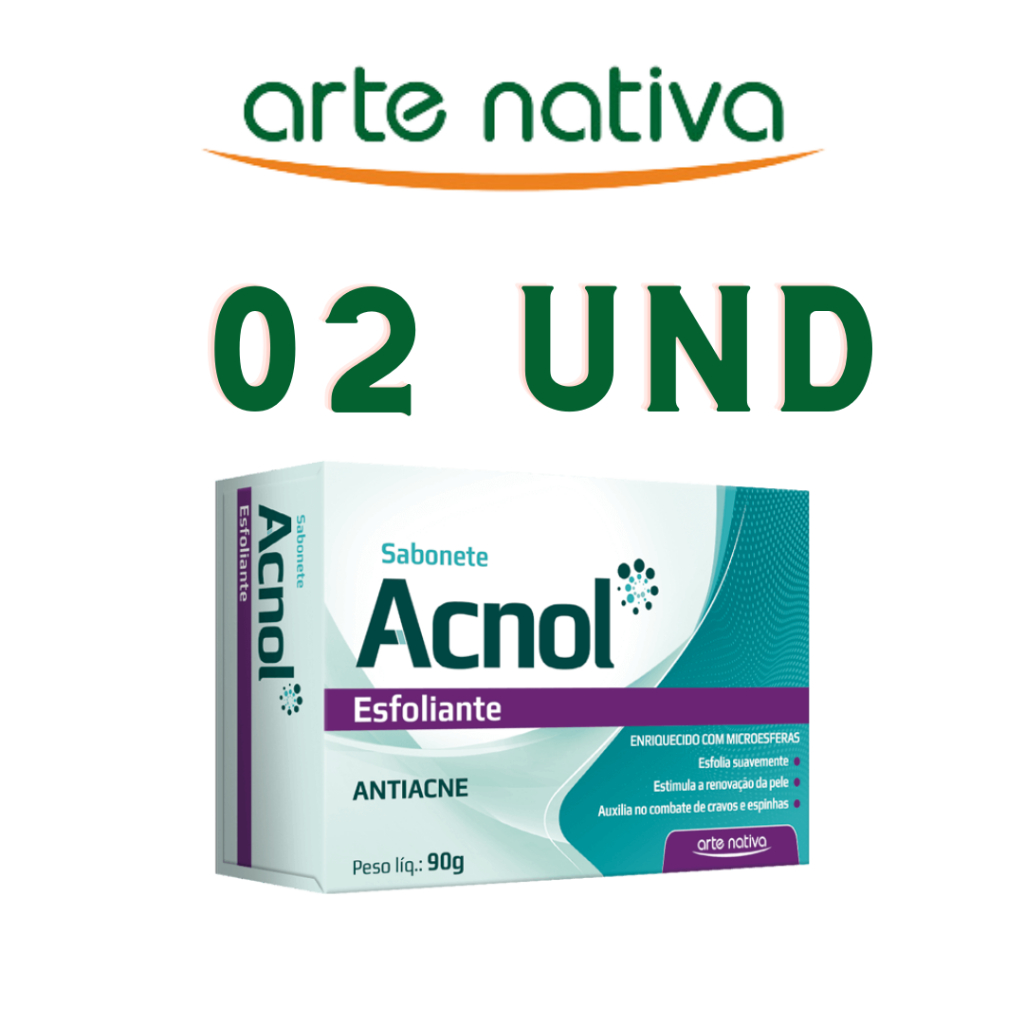 SABONETE EM BARRA ACNOL ESFOLIANTE ANTIACNE ARTE NATIVA 90G
