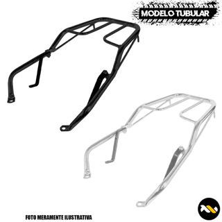 Bagageiro em Aço Modelo Tubular para Shineray 49cc Jet Pro Tork