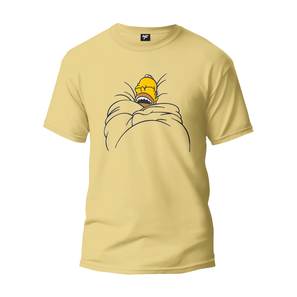 Camiseta Básica Homer Dormindo 100% Algodão Camisa