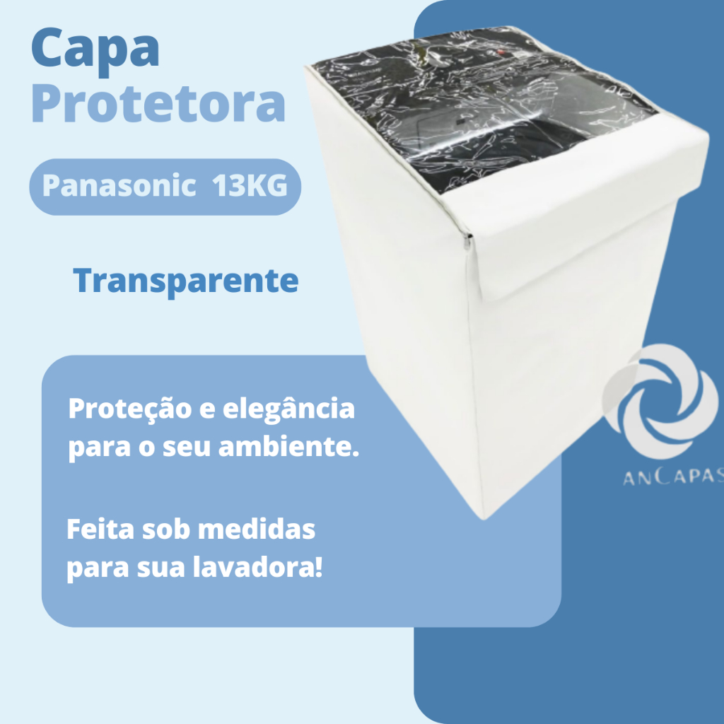 CAPA PARA MÁQUINA DE LAVAR PANASONIC 13KG TRANSPARENTE | Shopee Brasil