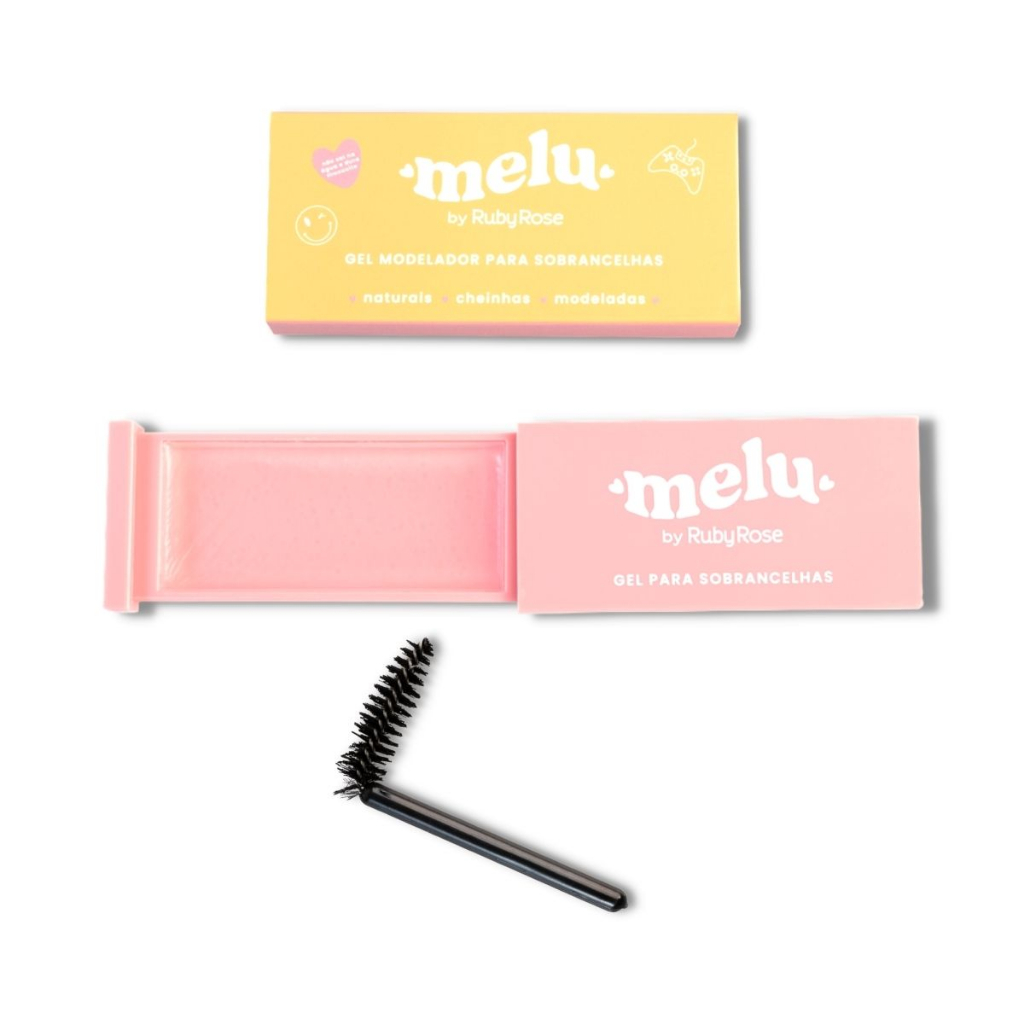 Gel Sobrancelhas Modelador Incolor C/ Escovinha Melu Brow Up Cor Incolor