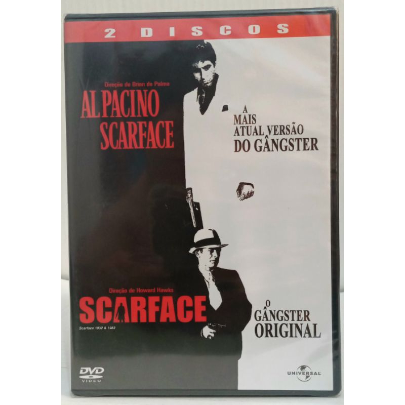 DVD Scarface 1932 + Scarface 1983 - 2 DVDs (Novo/Lacrado/Original