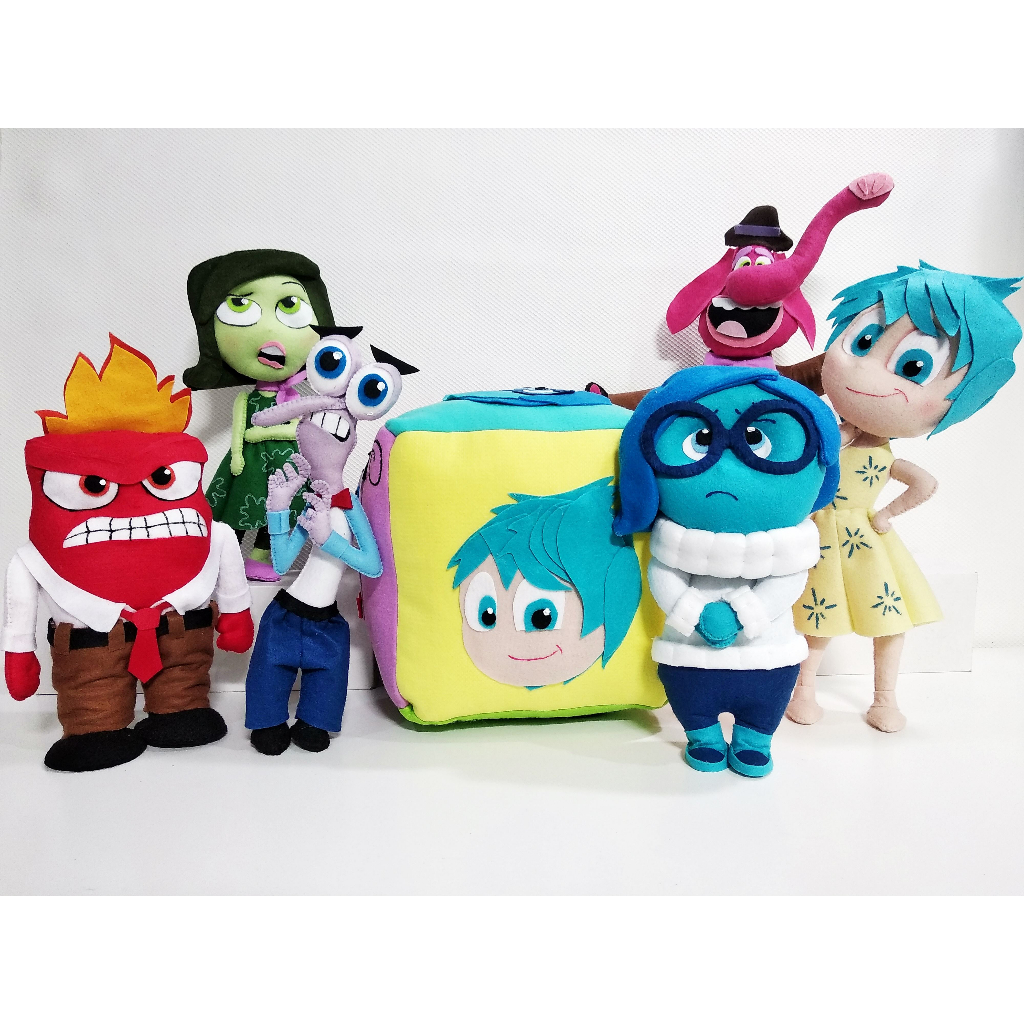 Bonecos de feltro Tema Divertida Mente Personagens