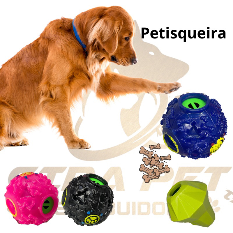 bola petisqueira pet brinquedo interativo cachorro gato petiscos rações com apito