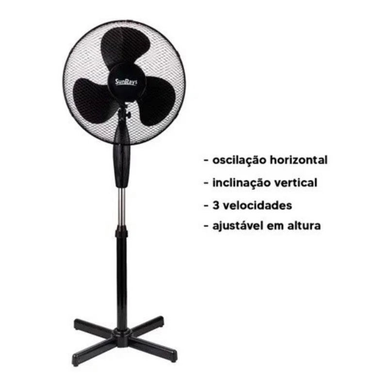 Ventilador Pedestal Pé Sunrays 40cm 110v e 220v Disponiveis a pronta entrega