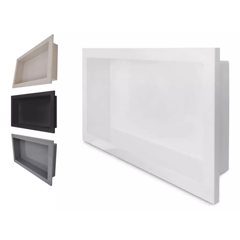 Nicho Prateleira Shampoo P/ Embutir Box Banheiro 30x60 Cm