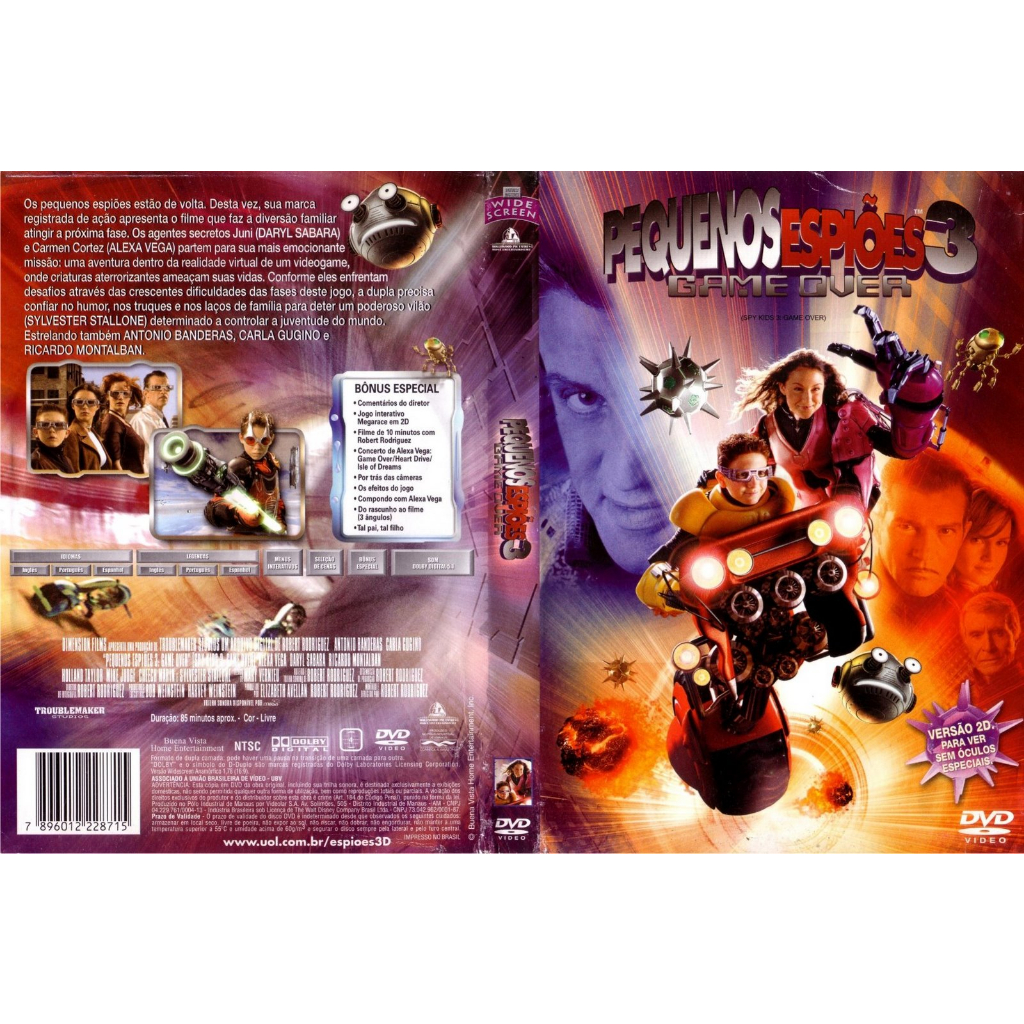 DVD Pequenos Espiões 3 – Game Over 2003 Dublado/Dual Áudio HD1080p